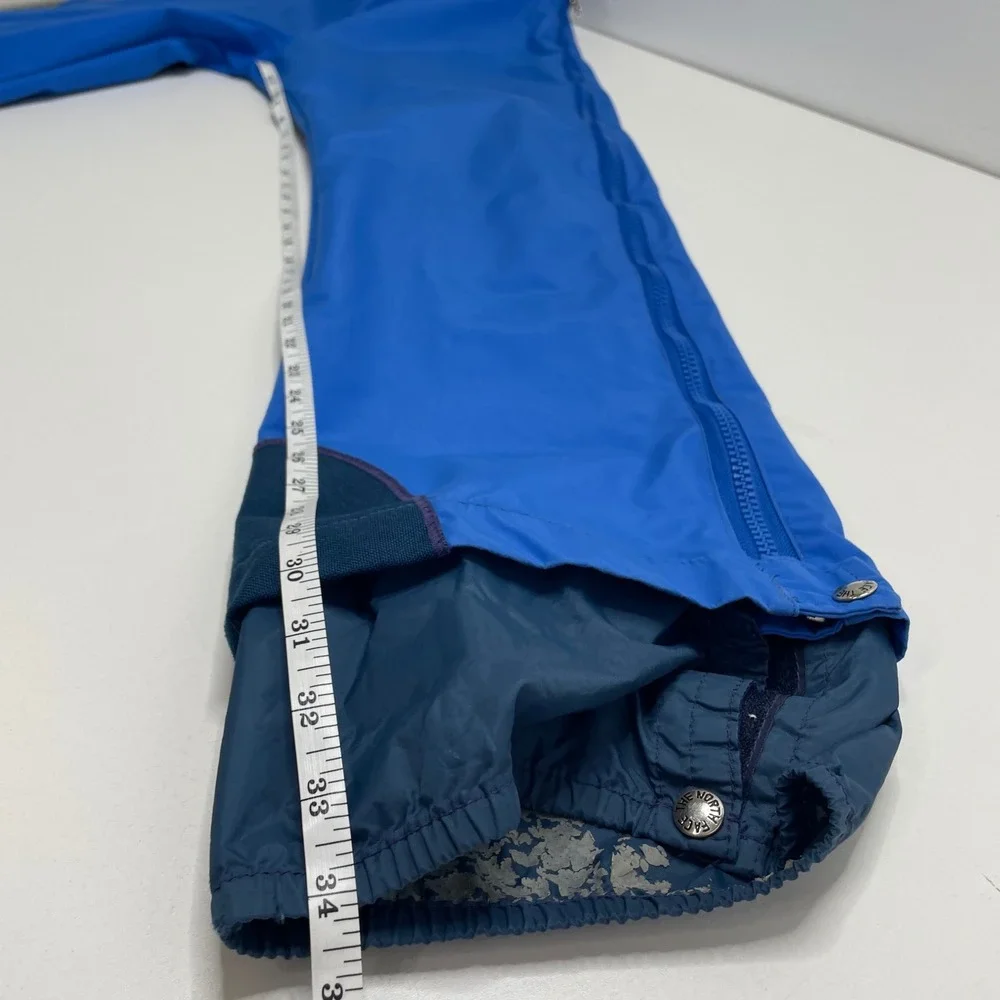 Vtg Rare North Face Gore-Tex Ski Suit Set Blue Side Zip Pant Jacket L 90s USA